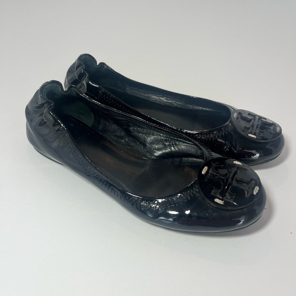 Tory Burch Patent Leather Black Flats